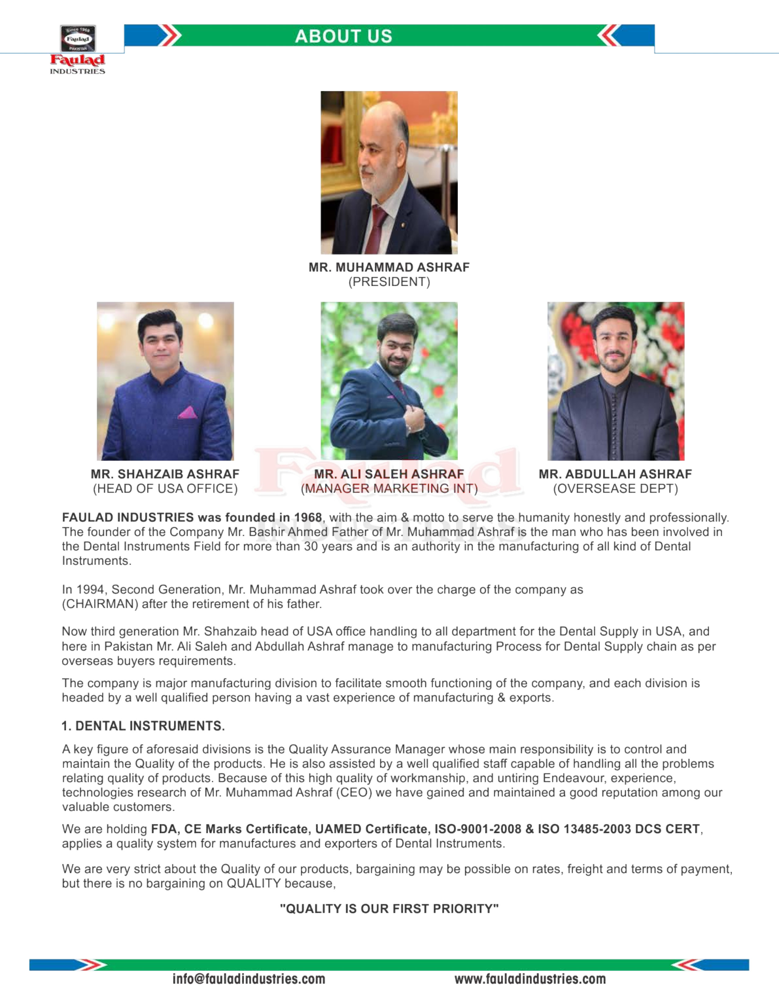 Faulad Industries Profile